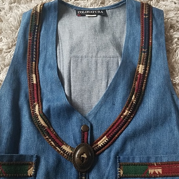 The coolest denim vest ever...VINTAGE - Picture 7 of 12